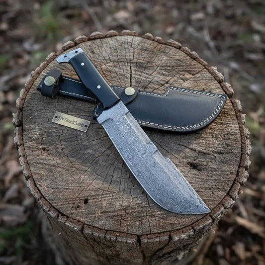 Hunting Knife Hunting 10.50" Tanto Style Knife with Buffalo Horn Handle with Sheath