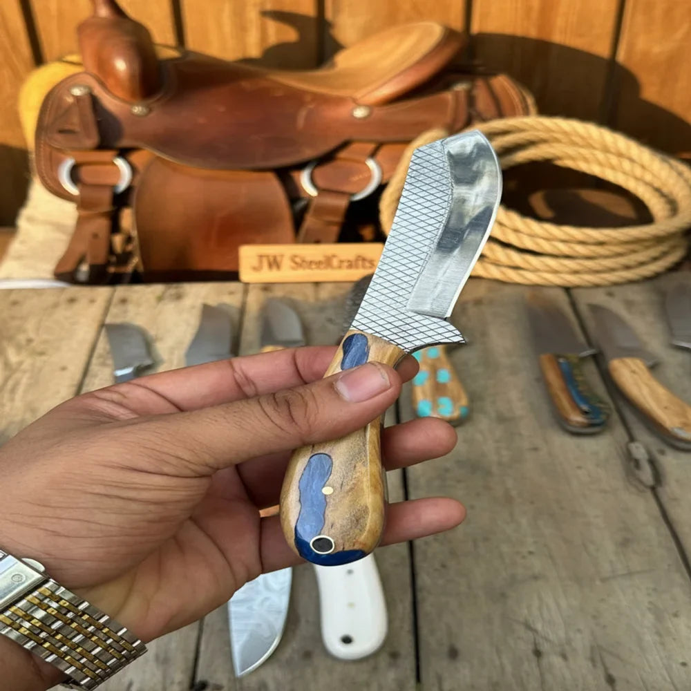 Ranchland Blade Collection Handmade Set of 8 Damascus Steel Knives