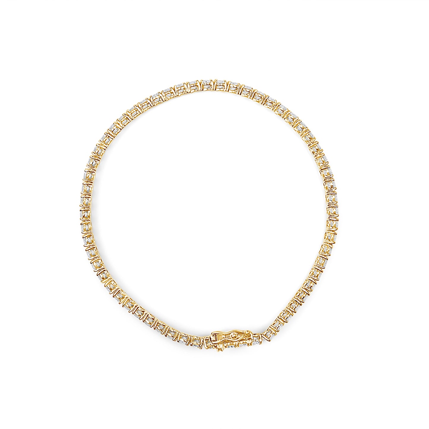 14K Yellow Gold Classic 5.00 Cttw Diamond Tennis Bracelet