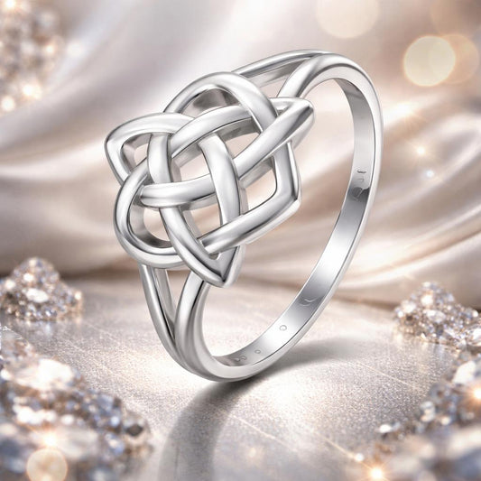 925 Sterling Silver Ring Size 6.0 with Platinum Plating
