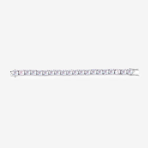 40.00 Carat Genuine Opal Rainbow Quartz .925 Sterling Silver Bracelet