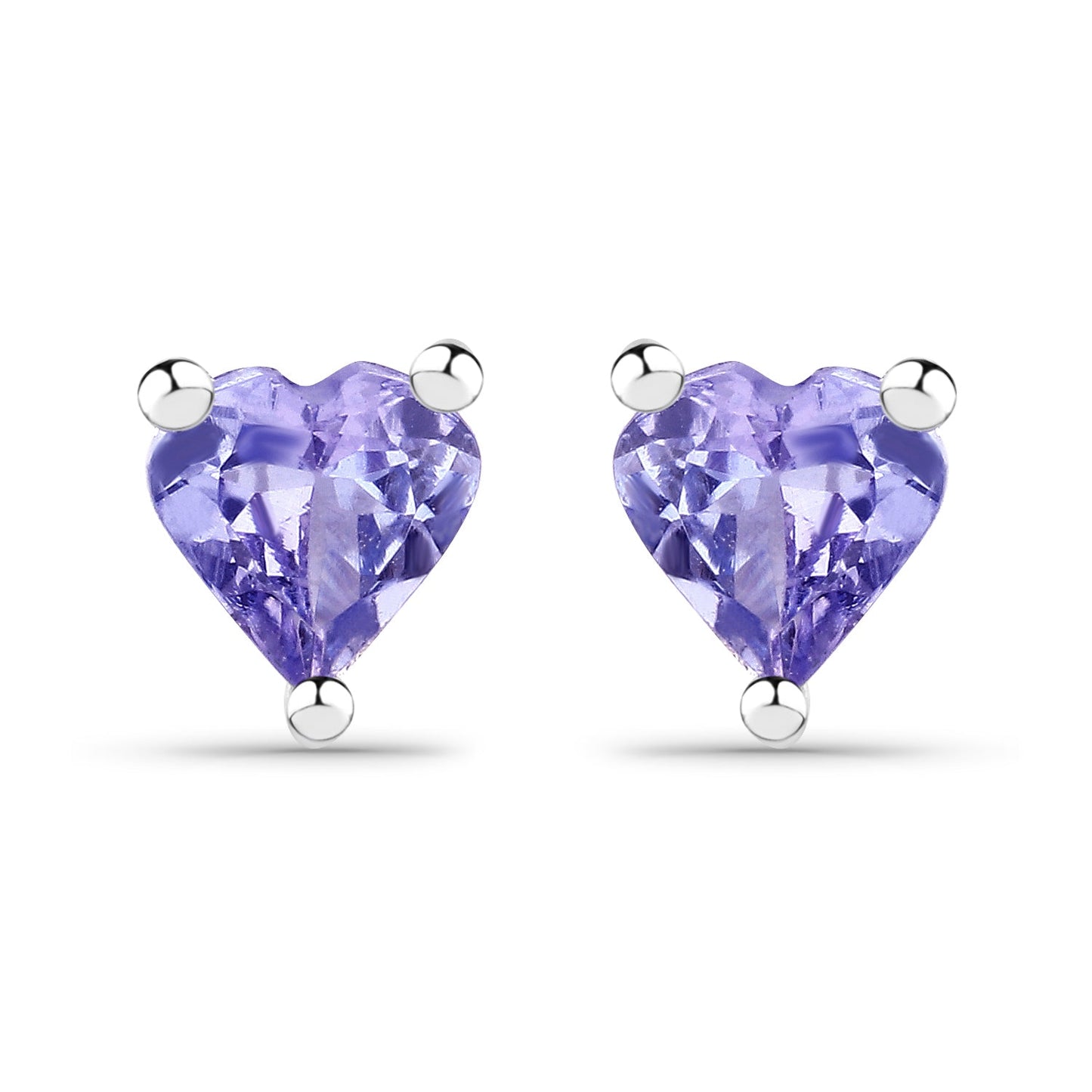 0.90 Carat Genuine Tanzanite .925 Sterling Silver Earrings