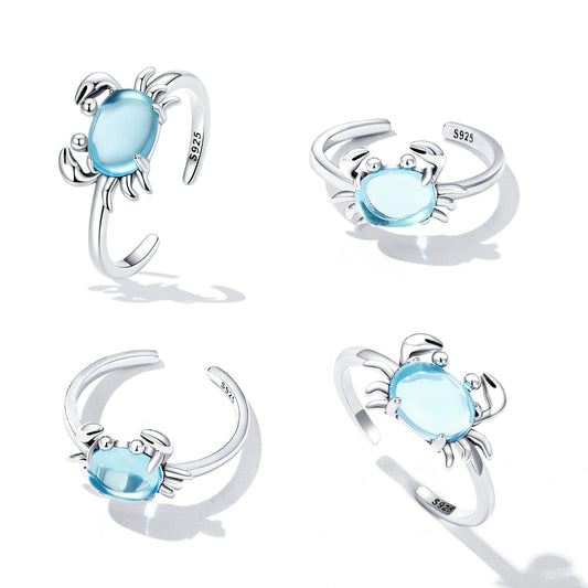 925 Sterling Silver Ring with Transparent Glass, 0.15cm Width, Crafted for Unisex