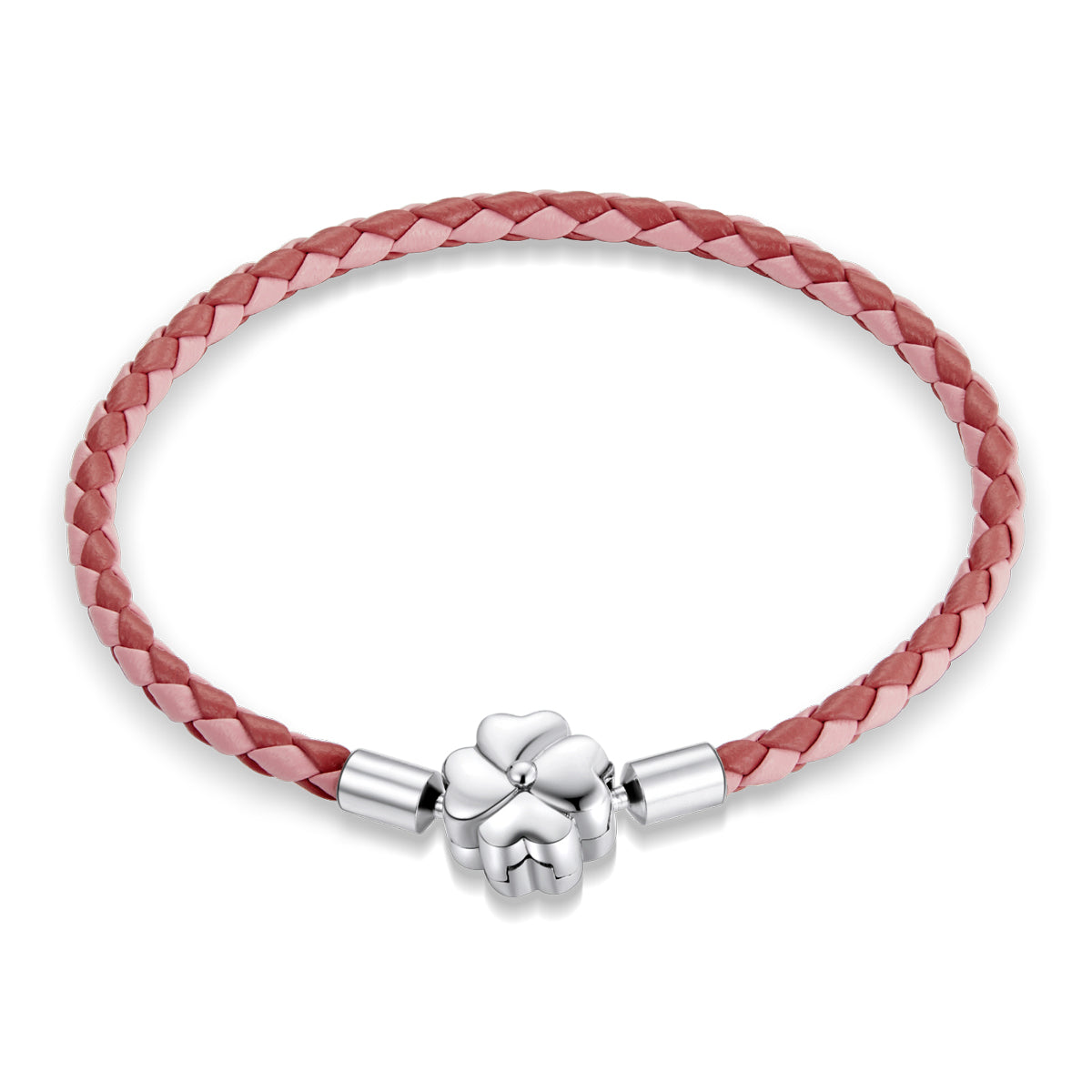 925 Sterling Silver Oxidized Leather Bracelet 17cm for Men