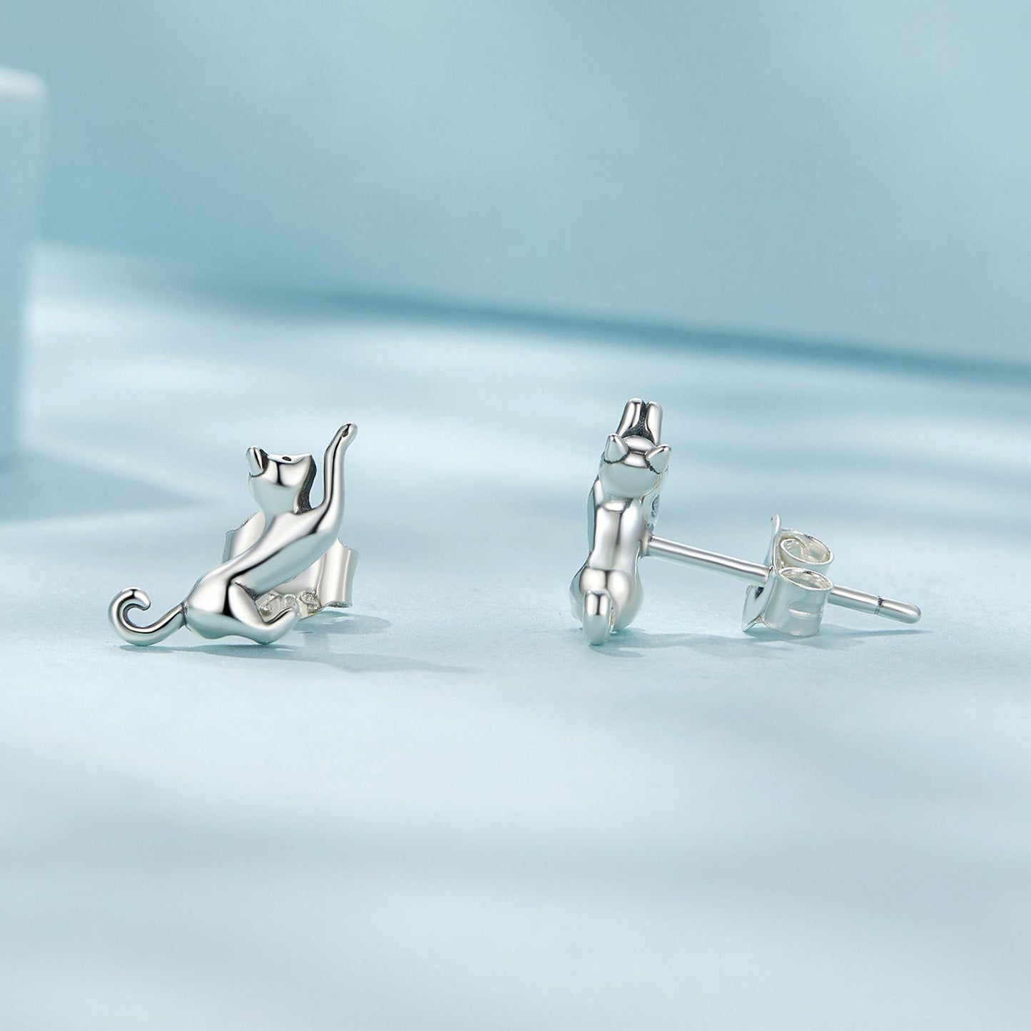 925 Sterling Silver Oxidized Earrings - 7*11mm for Women