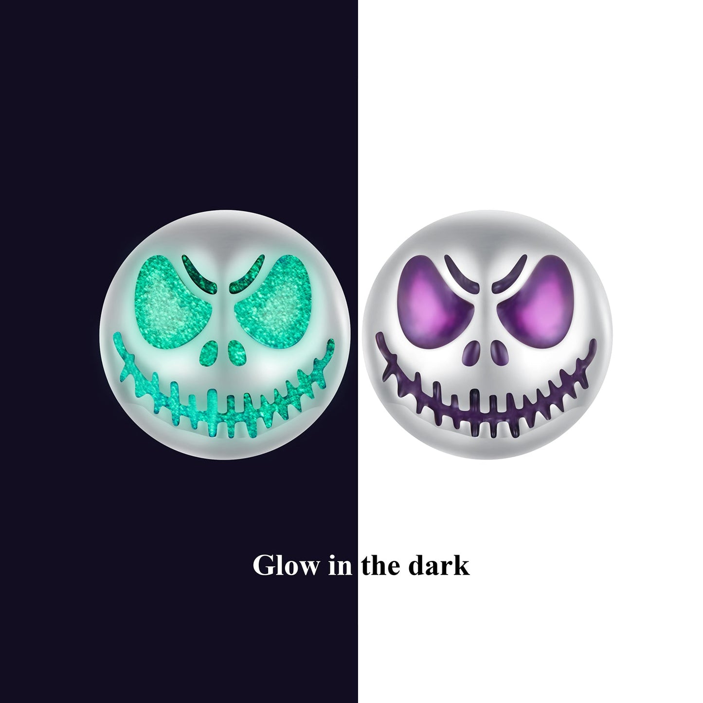925 Sterling Silver Enamel Oxidized Earrings - 8mm for Women