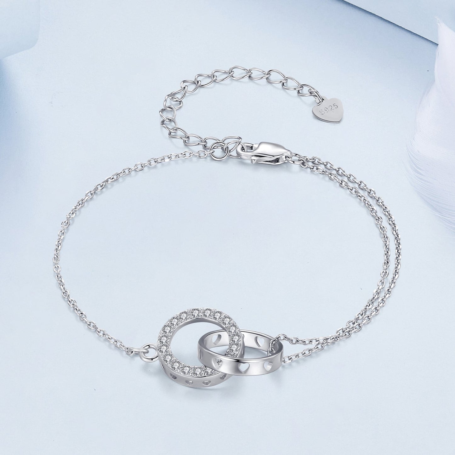 925 Sterling Silver CZ Pavé Setting Bracelet