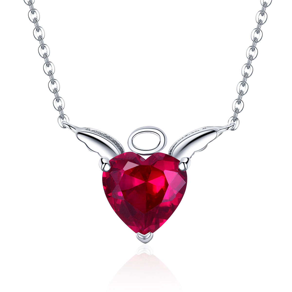 925 Sterling Silver Adjustable Necklace 37-45cm with 1.4*2cm Pendant for Women