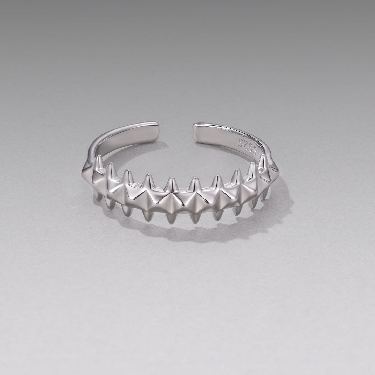 925 Sterling Silver + Plated White Gold 0.24cm Ring for Women