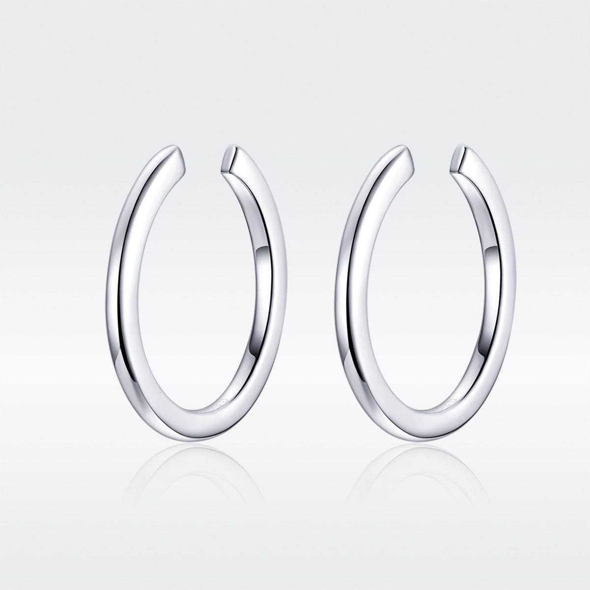 925 Sterling Silver Earrings with Platinum Plating, 1.3cm for Women