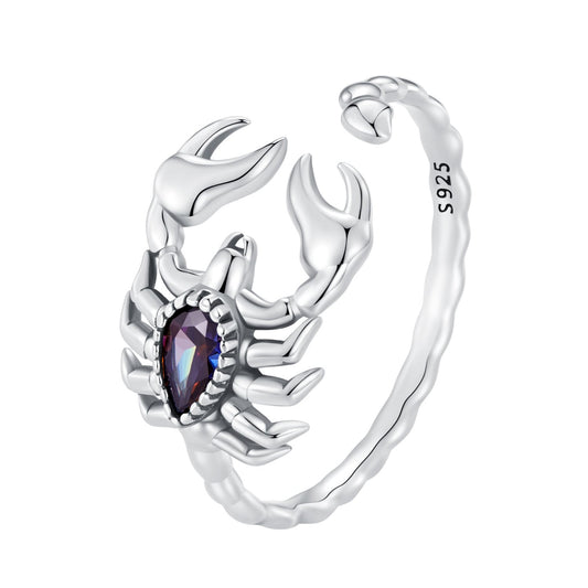 925 Sterling Silver Pavé CZ Oxidized Silver Ring 1.9mm Style E