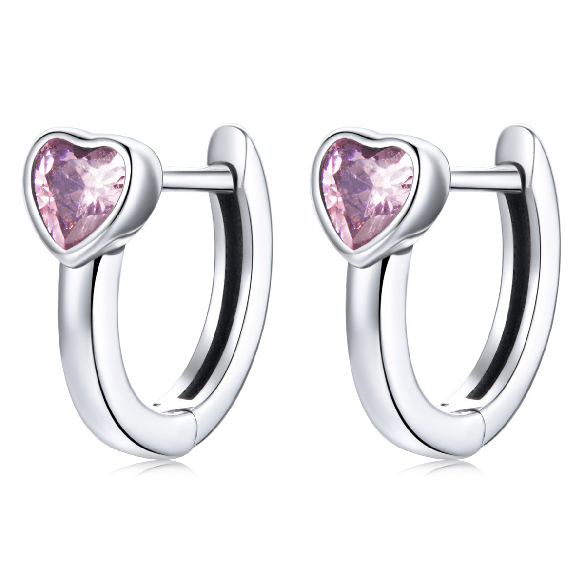 925 Sterling Silver Earrings with Pavé Setting CZ, Oxidized Silver, 1.2x0.5cm for Women