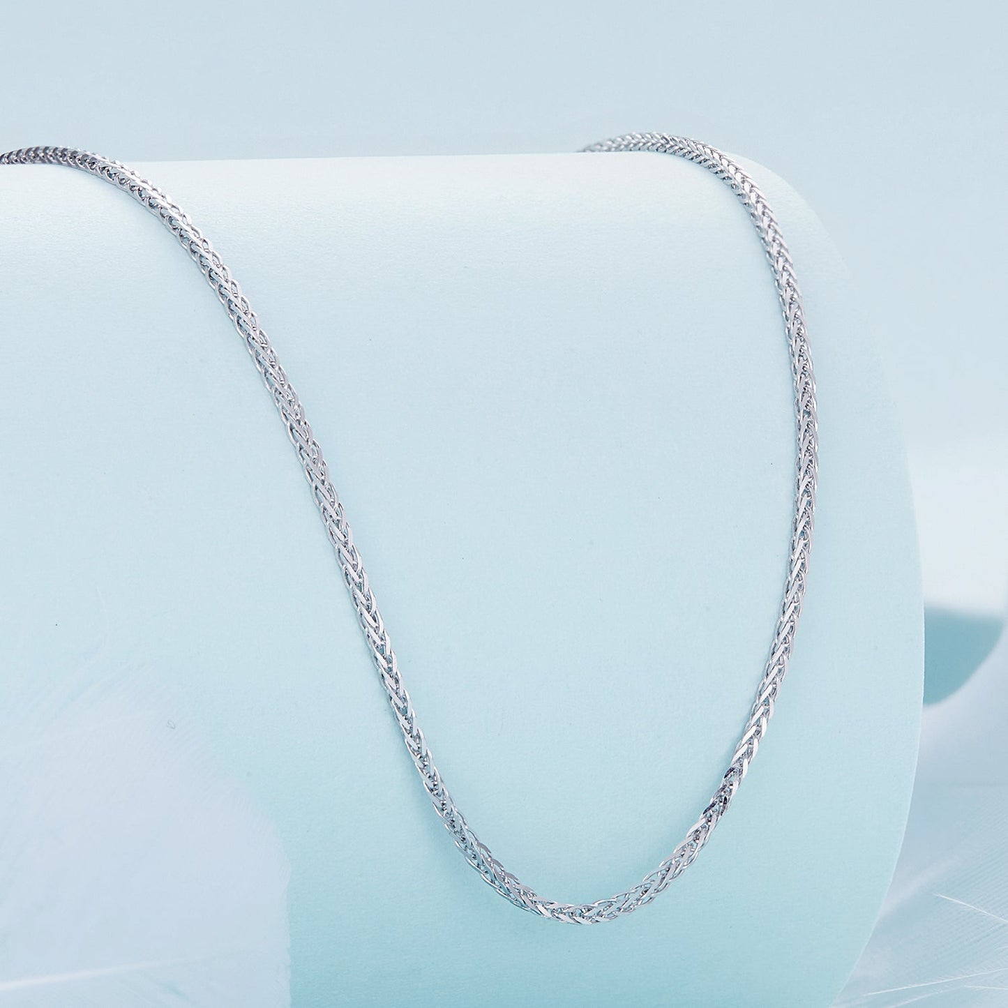 925 Sterling Silver Platinum Plated 45cm Chain Length Necklace for Women
