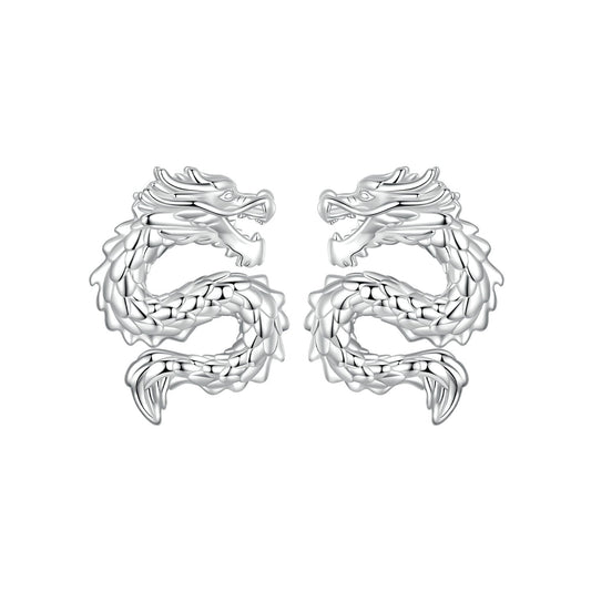 925 Sterling Silver Plated White Gold Earrings