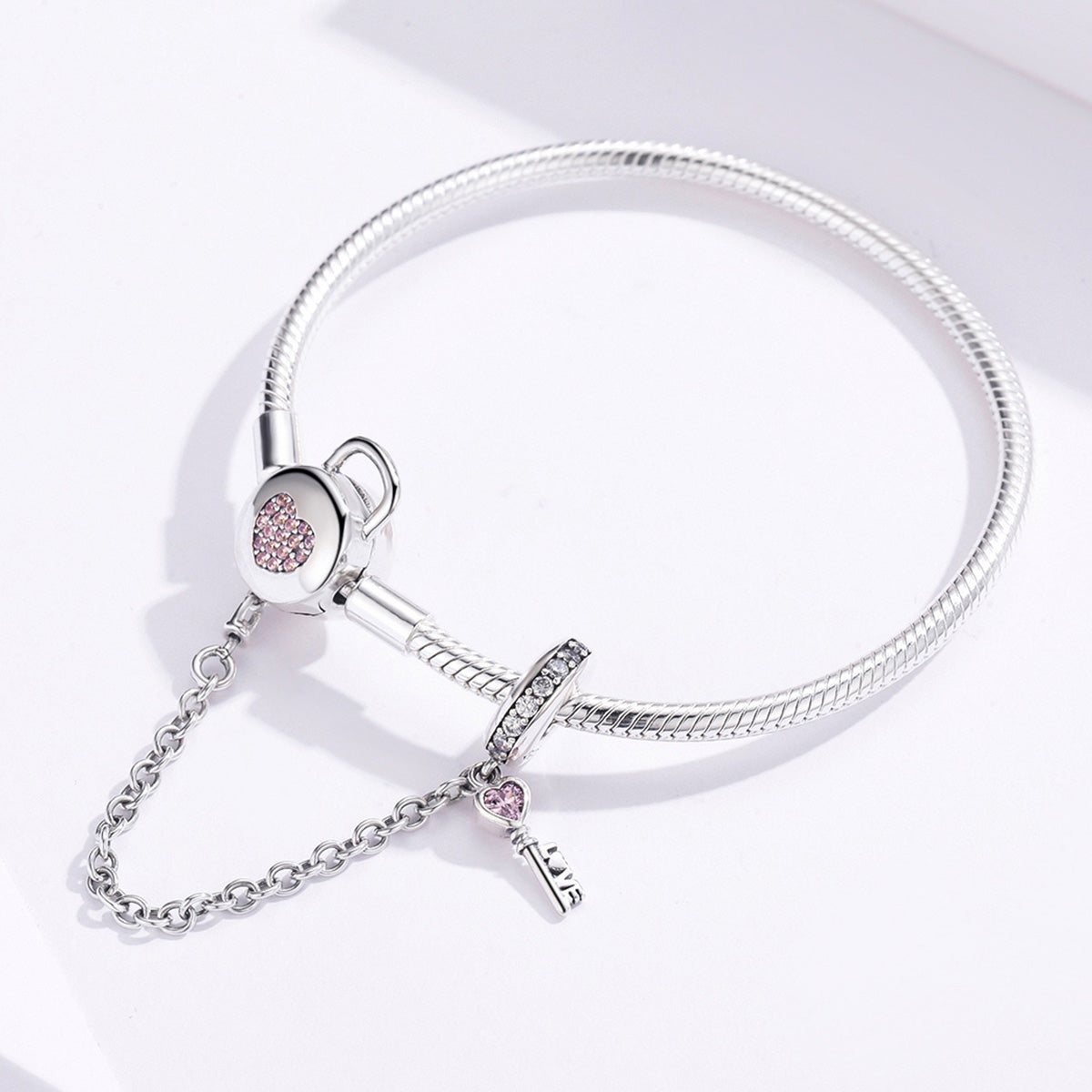 925 Sterling Silver Bracelet 17cm for Women