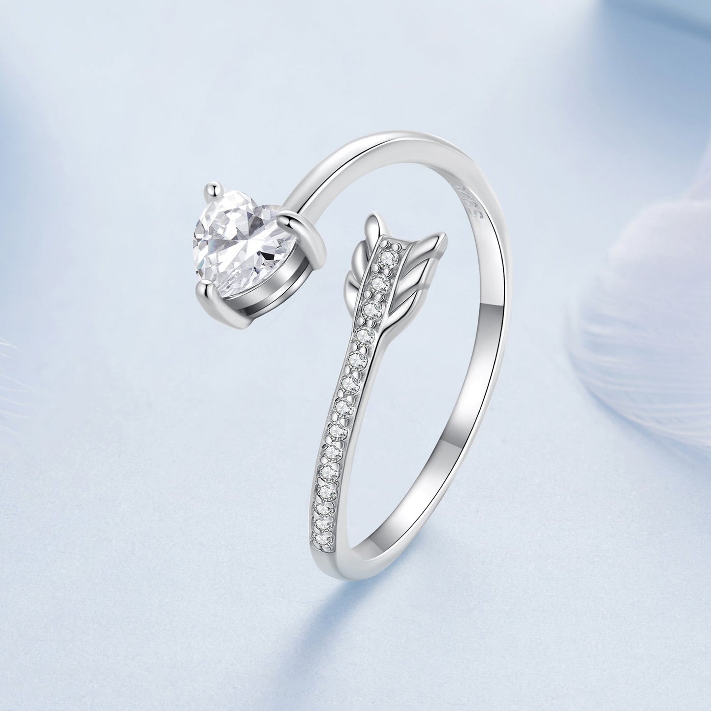 925 Sterling Silver Oxidized Pavé Setting CZ Ring