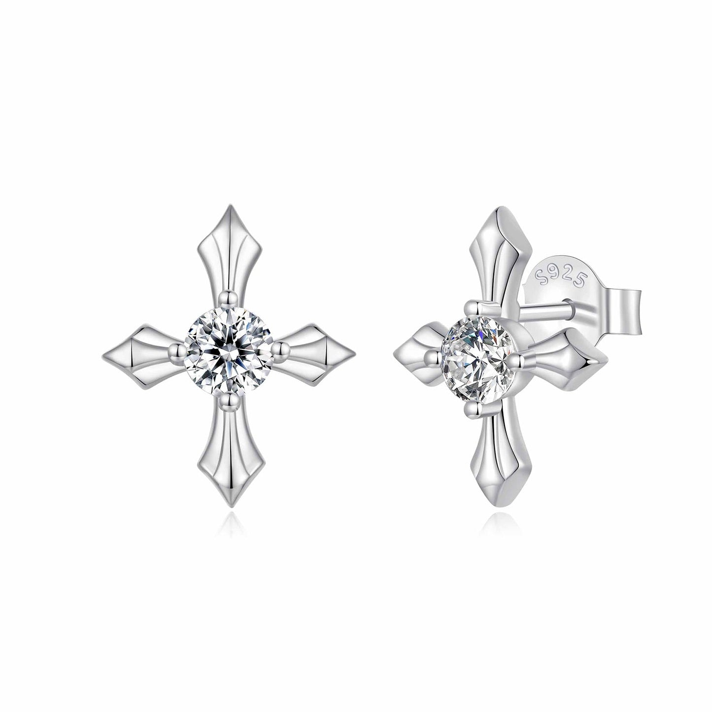 925 Sterling Silver 0.30 Carat Genuine Moissanite Earrings for Women