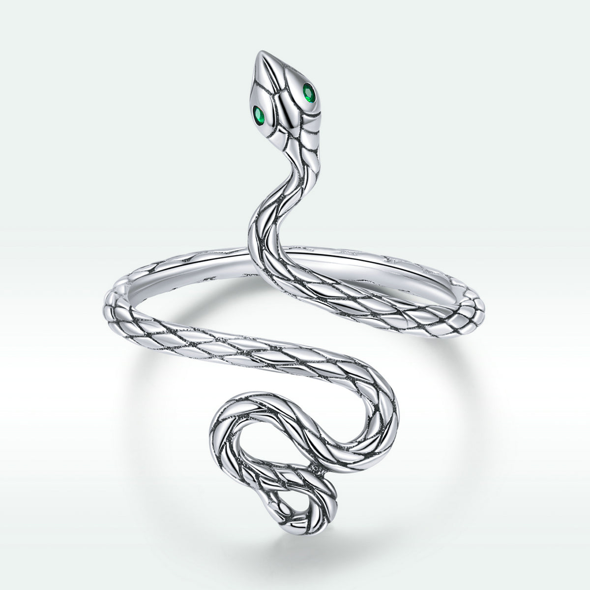 925 Sterling Silver Oxidized Pavé Setting CZ Ring