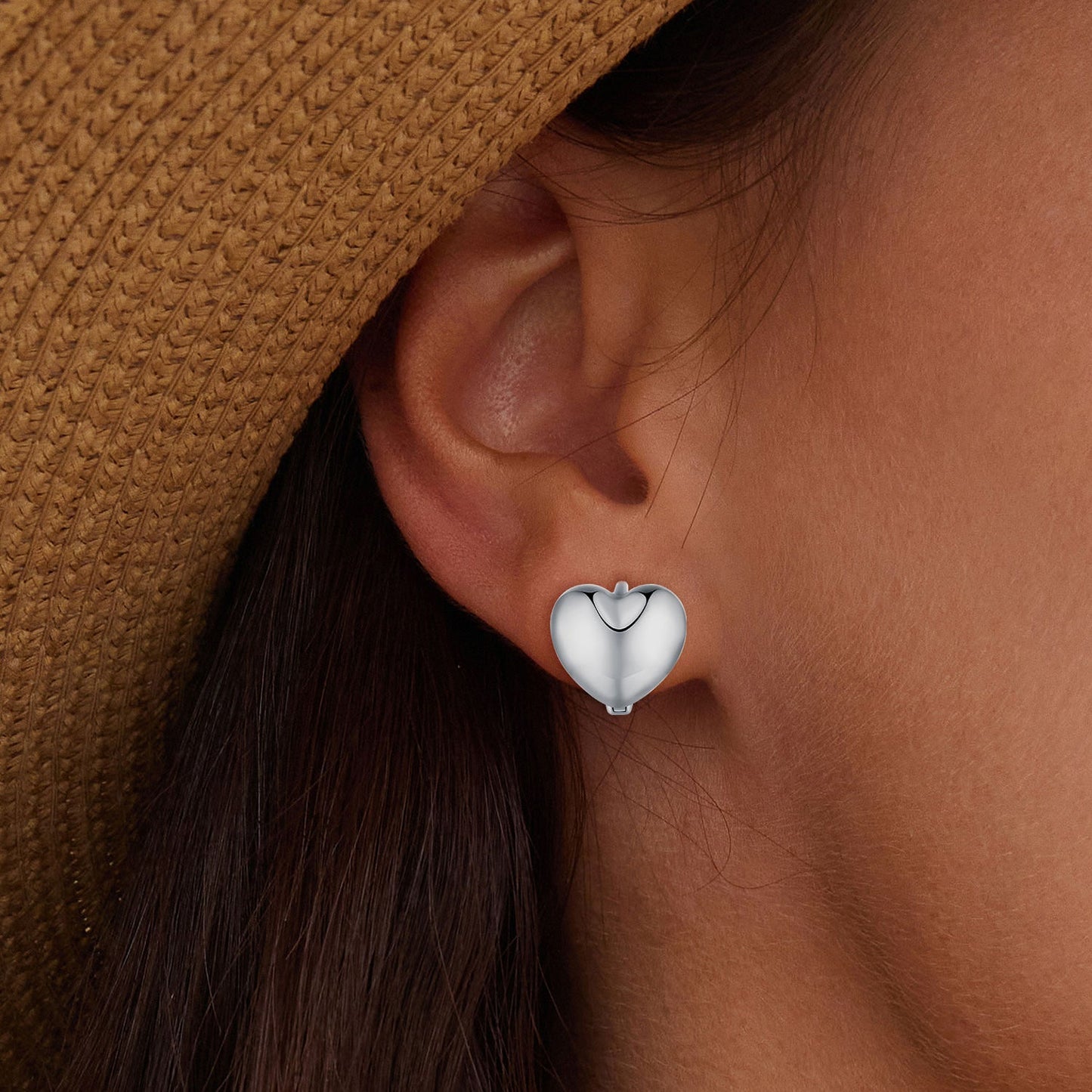 S925 Oxidized Silver 11mm Earrings for Women