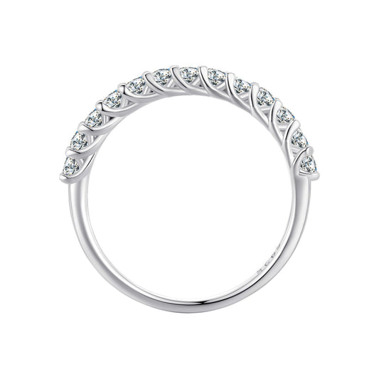 925 Sterling Silver Moissanite 0.03ct Ring Size 6A for Women