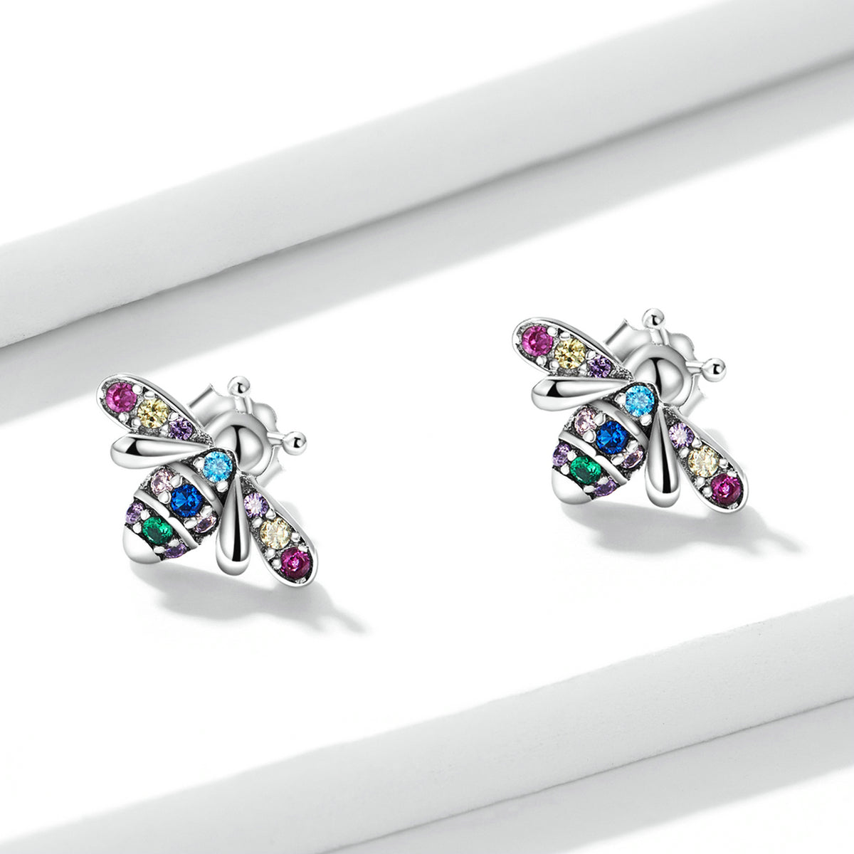 925 Sterling Silver Pavé Setting CZ Earrings for Women