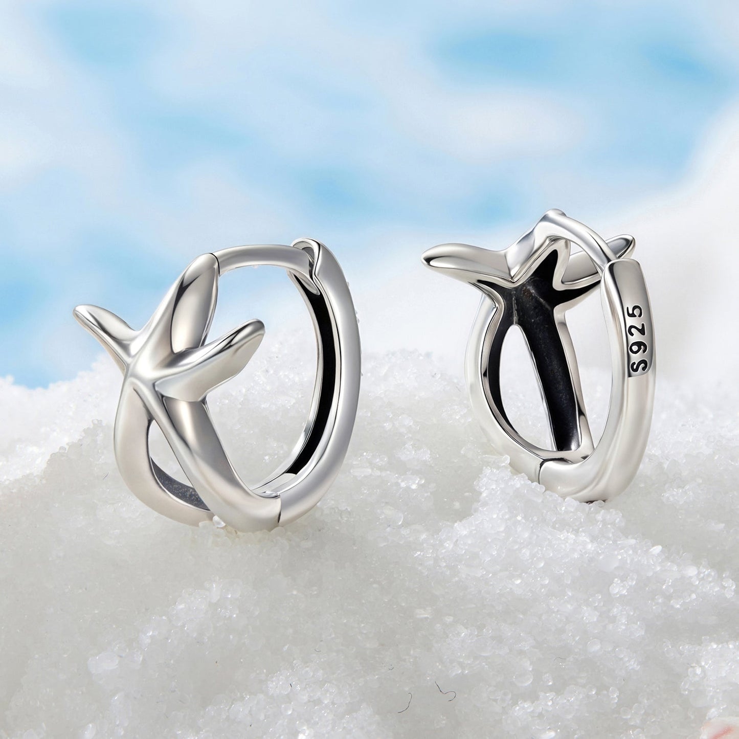 925 Sterling Silver Oxidized Silver Earrings 1.2*1.5cm for Women