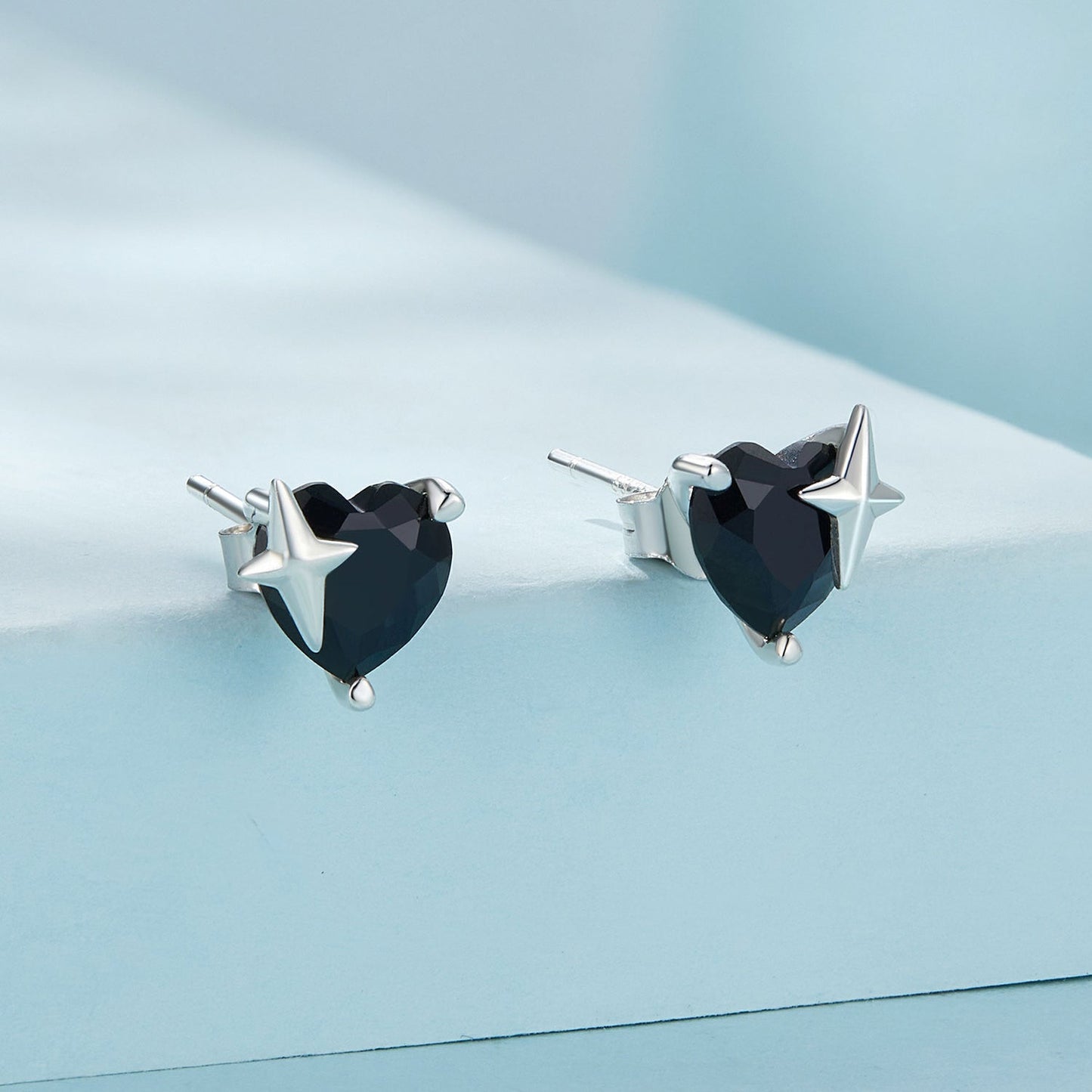 925 Sterling Silver Earrings with Pavé Setting and CZ