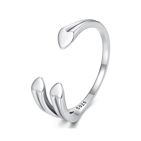 925 Sterling Silver Oxidized 0.15-0.8cm Ring