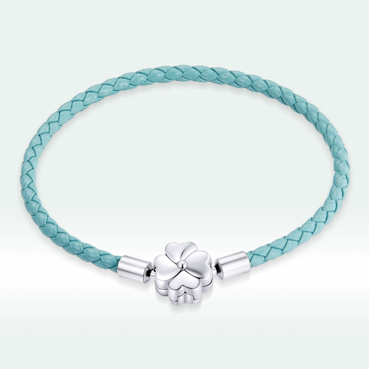 925 Sterling Silver and Leather 17cm Bracelet