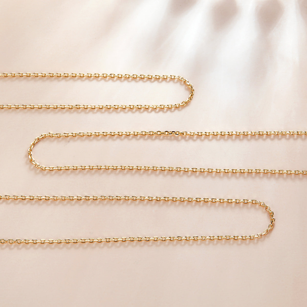 925 Sterling Silver Gold Plated 40cm Necklace for Women