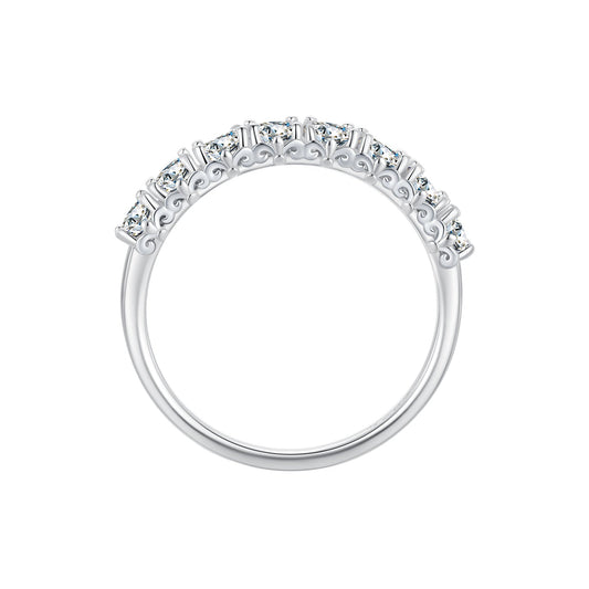925 Sterling Silver Plated Moissanite Ring Size 5 for Women