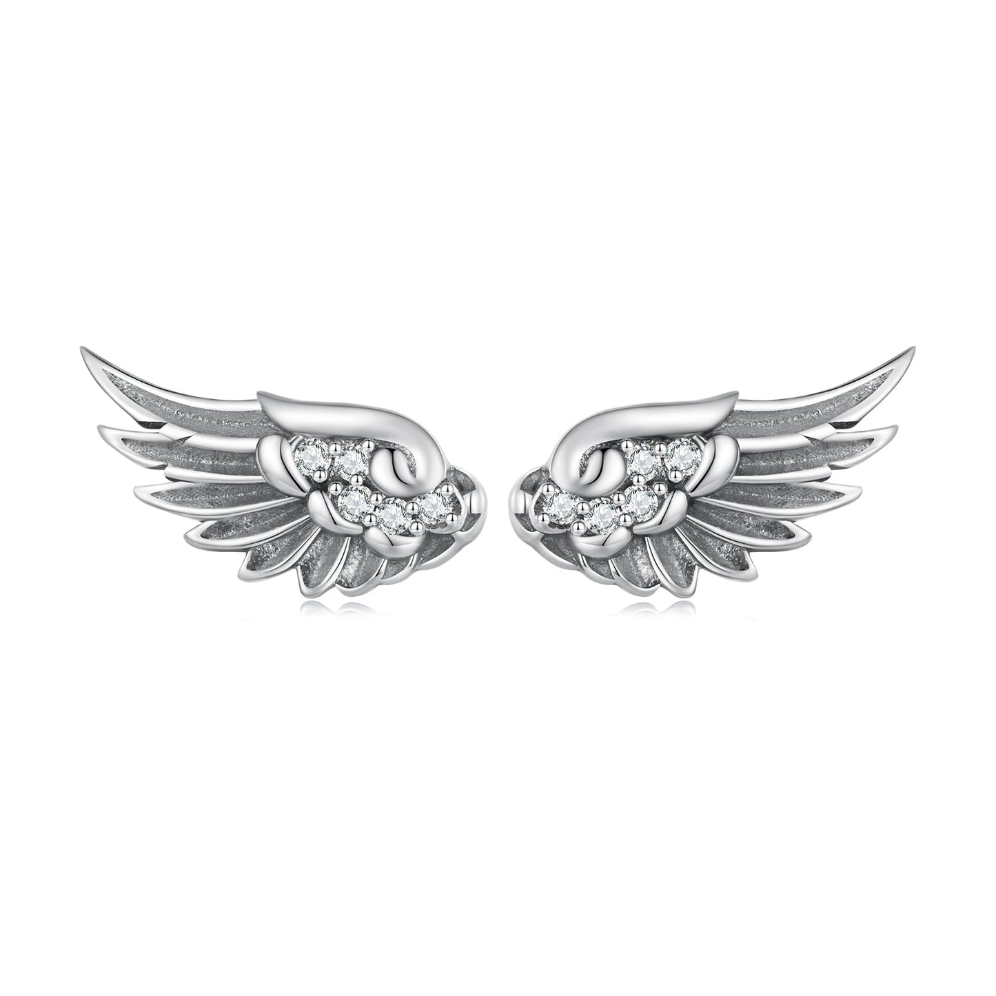 925 Sterling Silver Oxidized Pavé CZ Earrings