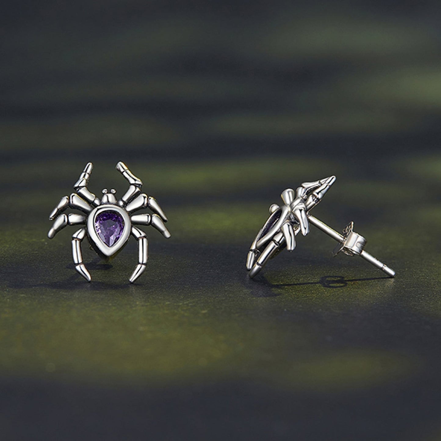 925 Sterling Silver Earrings with Pavé Setting CZ, Size 13*12mm