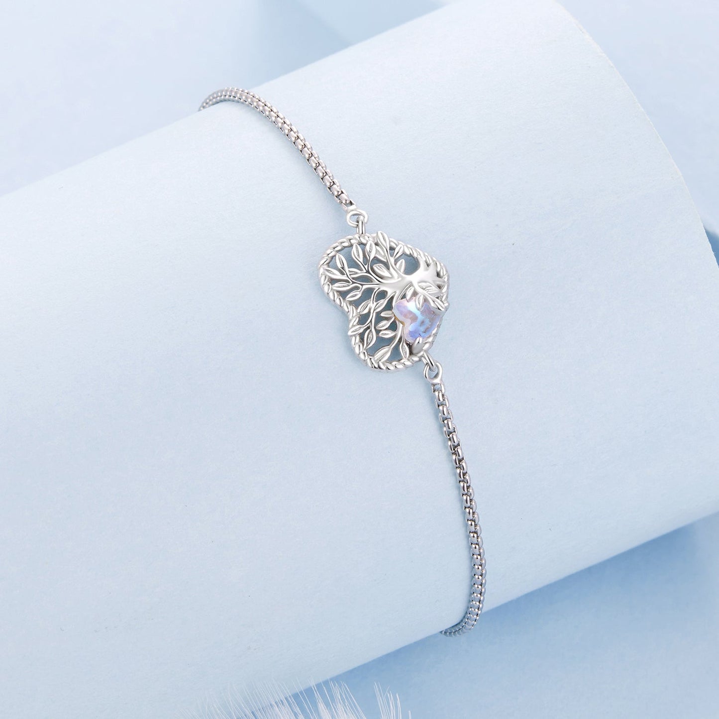 925 Sterling Silver Moonstone Bracelet for Women