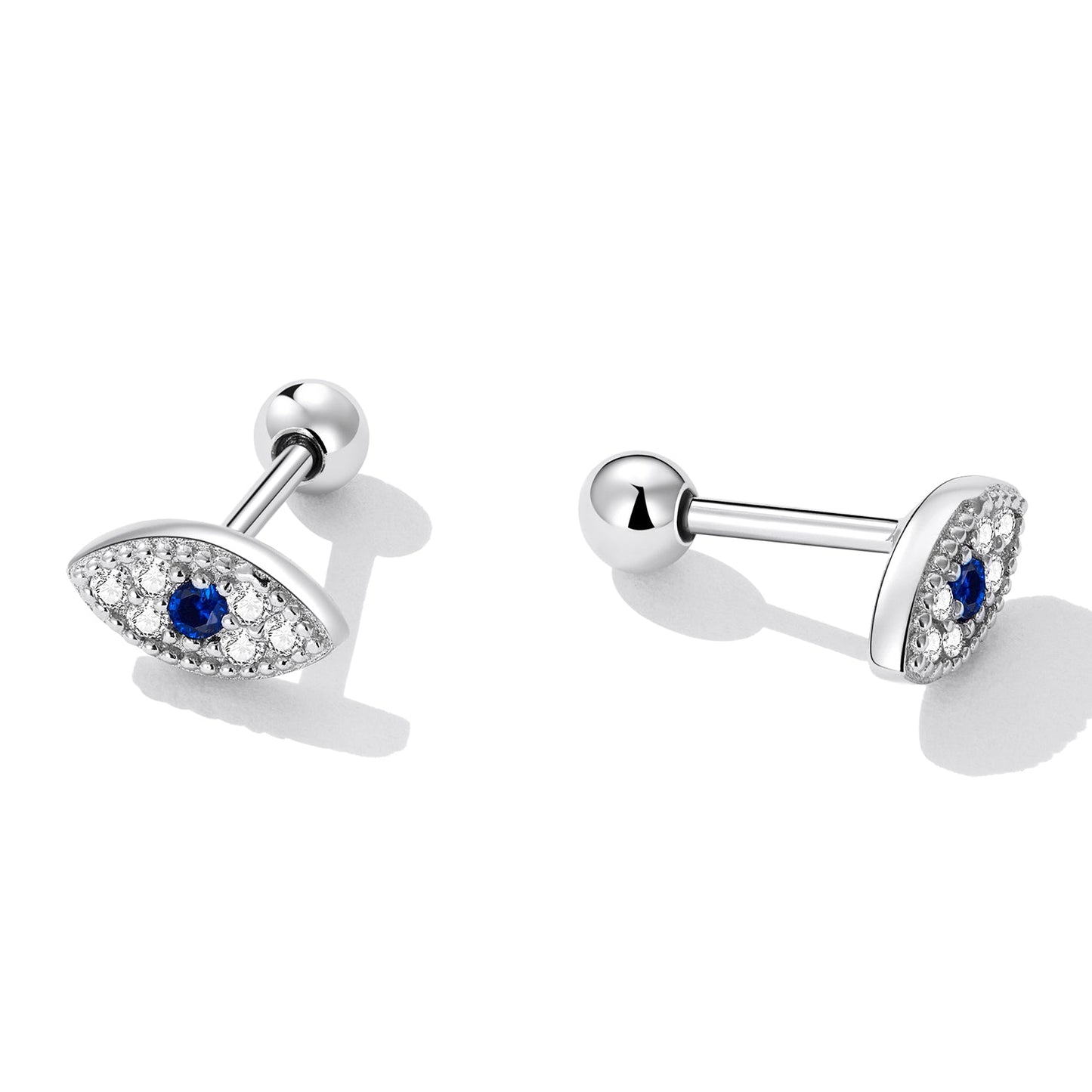 925 Sterling Silver & Pavé Setting CZ Earrings