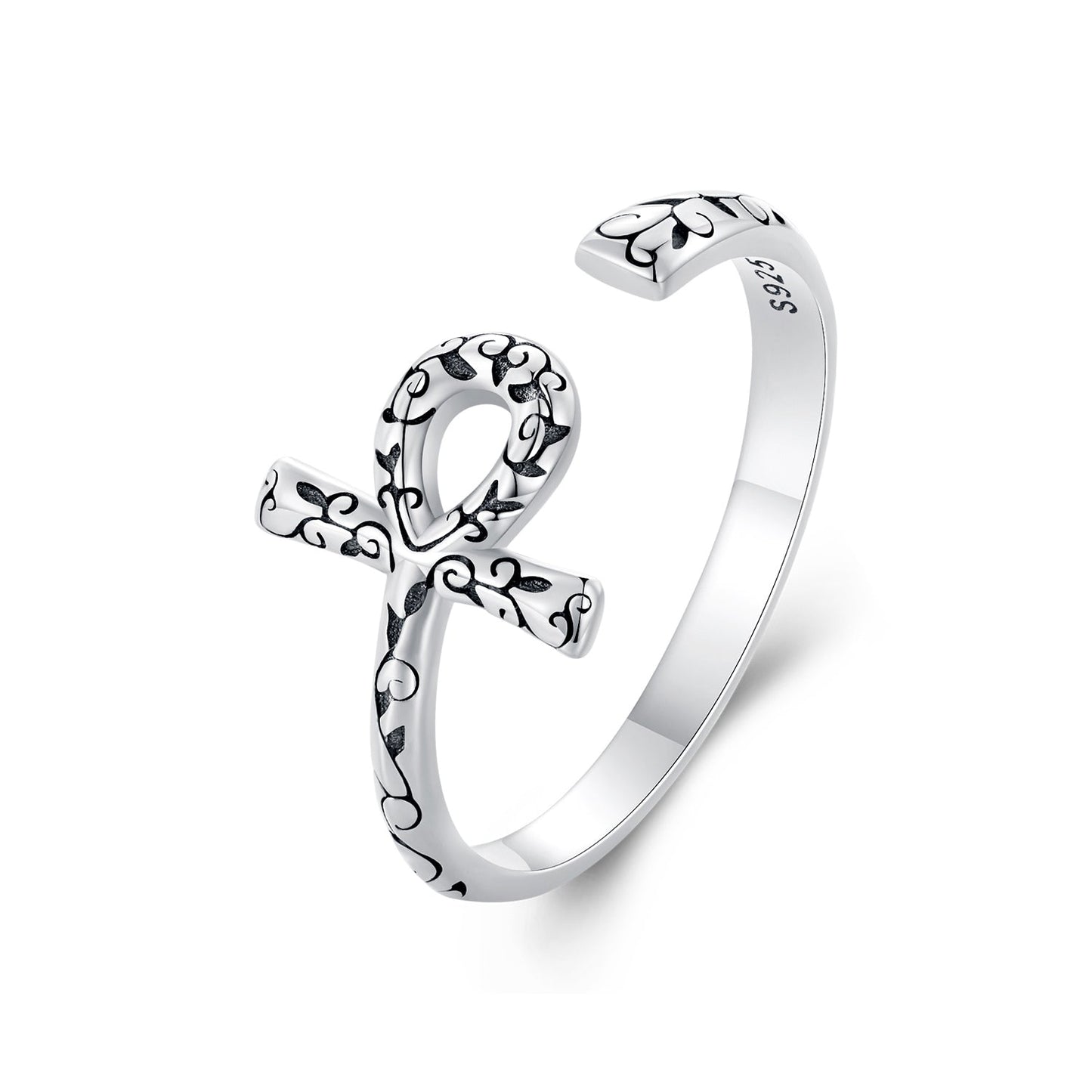 925 Sterling Silver Oxidized 2.2mm Ring for Women