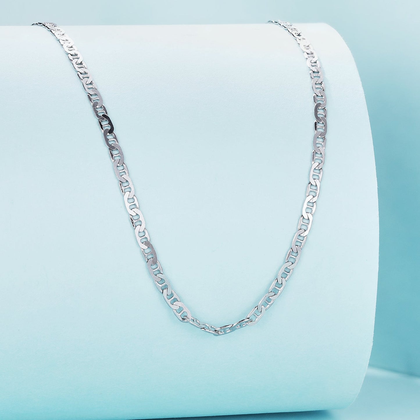 925 Sterling Silver Plated Platinum 45cm Necklace