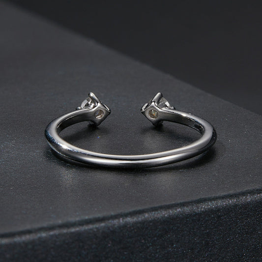 925 Sterling Silver Moissanite Ring Size E for Women