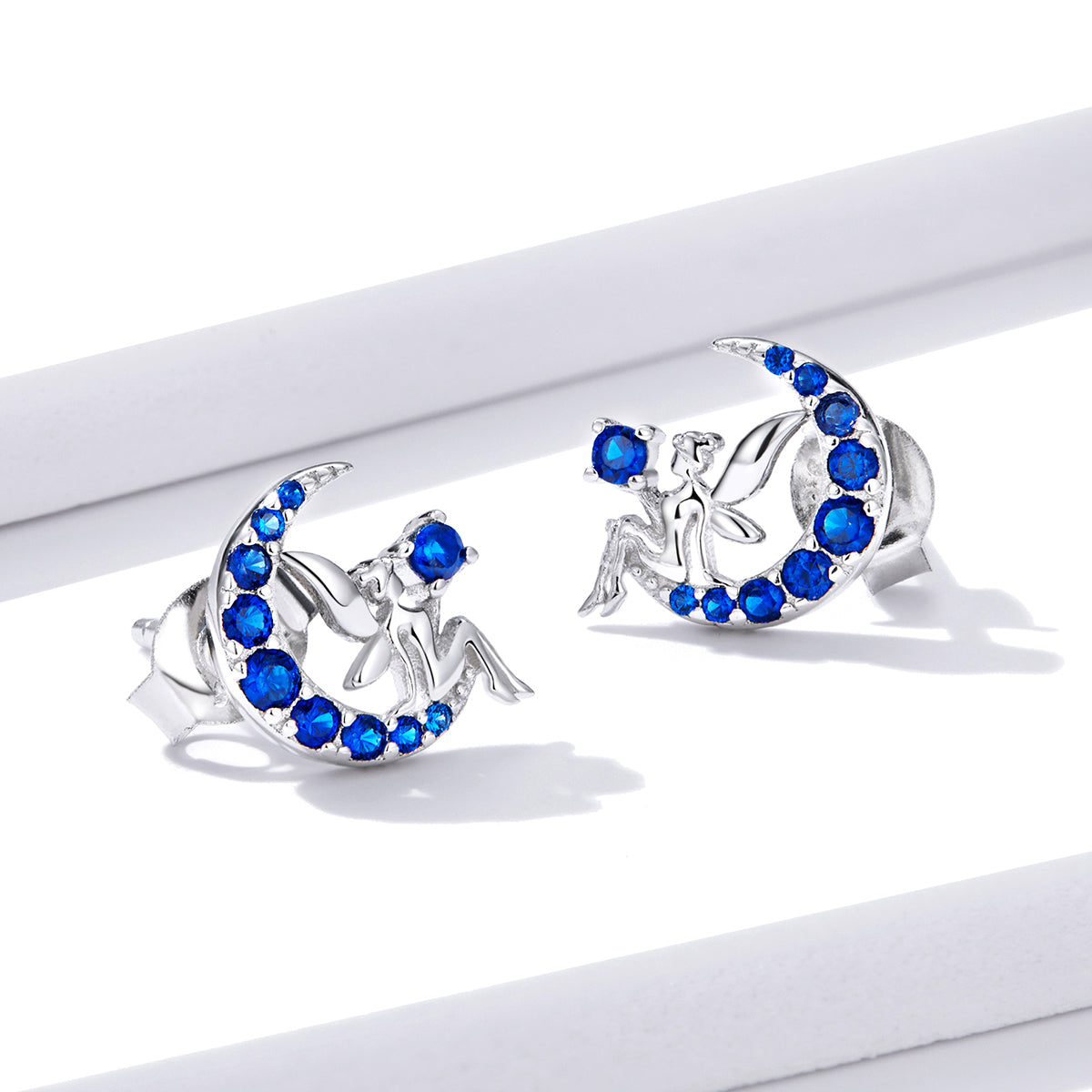 925 Sterling Silver Plated Platinum Pavé Setting CZ Earrings