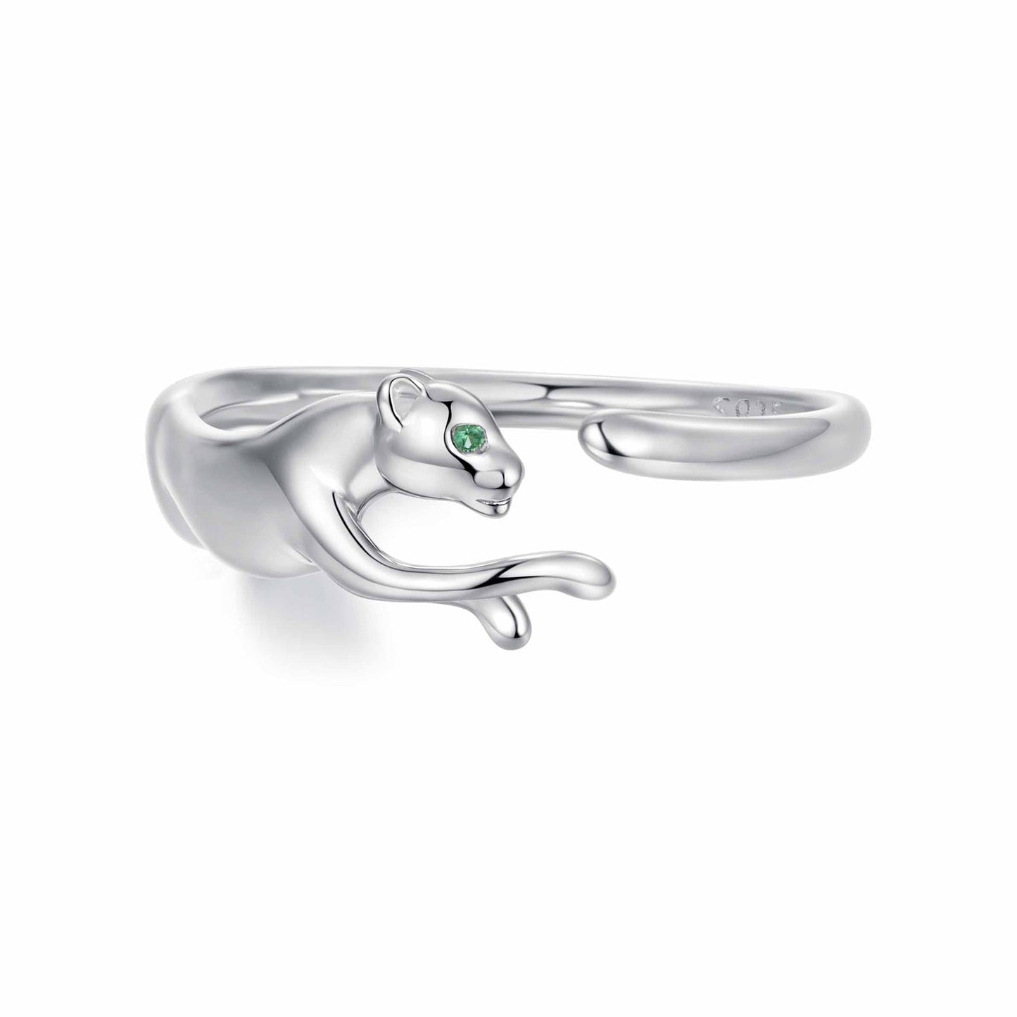 925 Sterling Silver Ring with Pavé Setting CZ in White Gold Plating