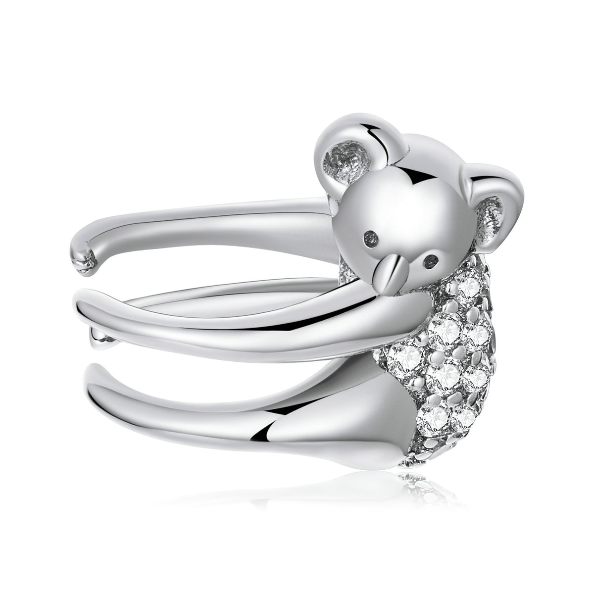 925 Sterling Silver CZ Pavé Setting Earrings