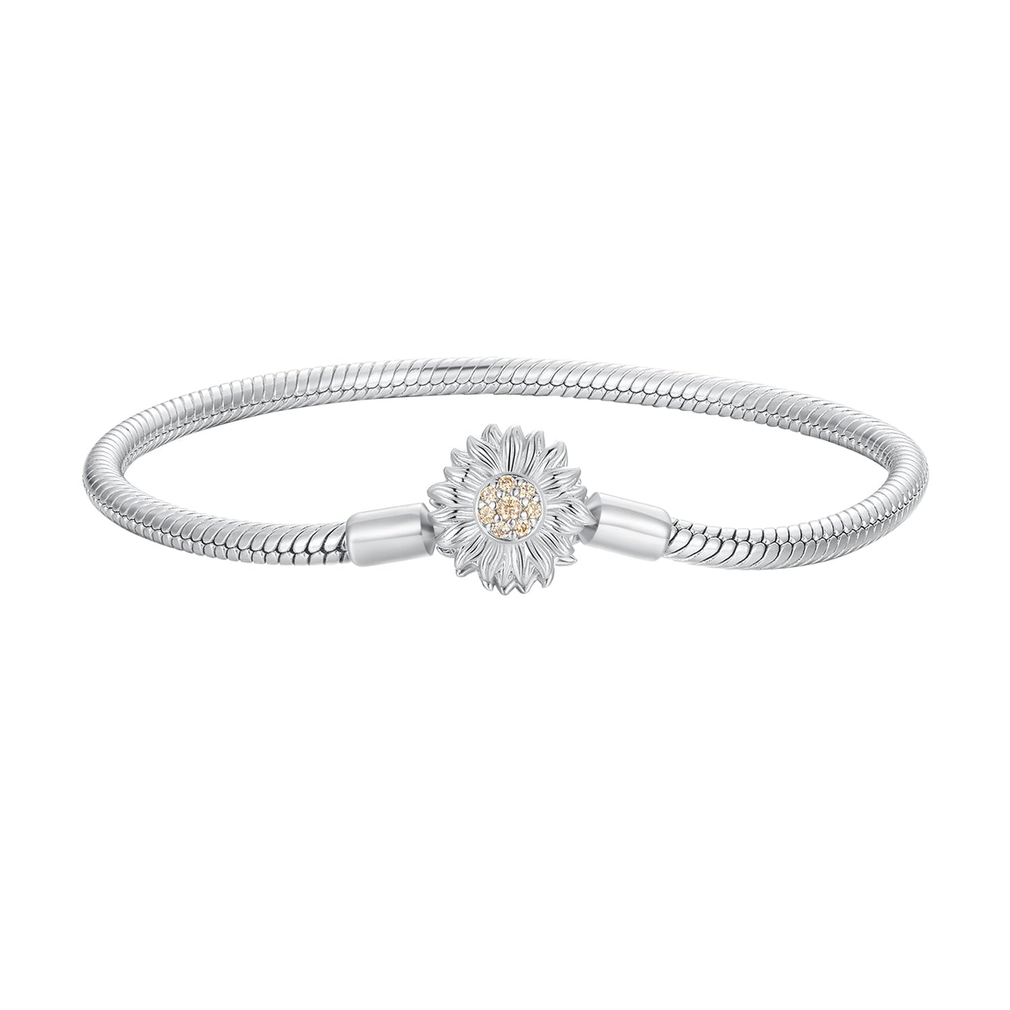 925 Sterling Silver Pavé Setting CZ Bracelet for Women - 17.0 Size, 170mm Length, 3mm Chain Thickness