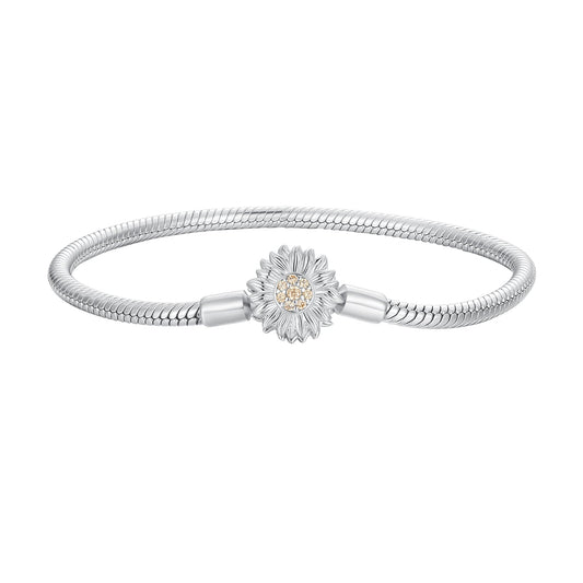 925 Sterling Silver Pavé Setting CZ Bracelet for Women - 17.0 Size, 170mm Length, 3mm Chain Thickness