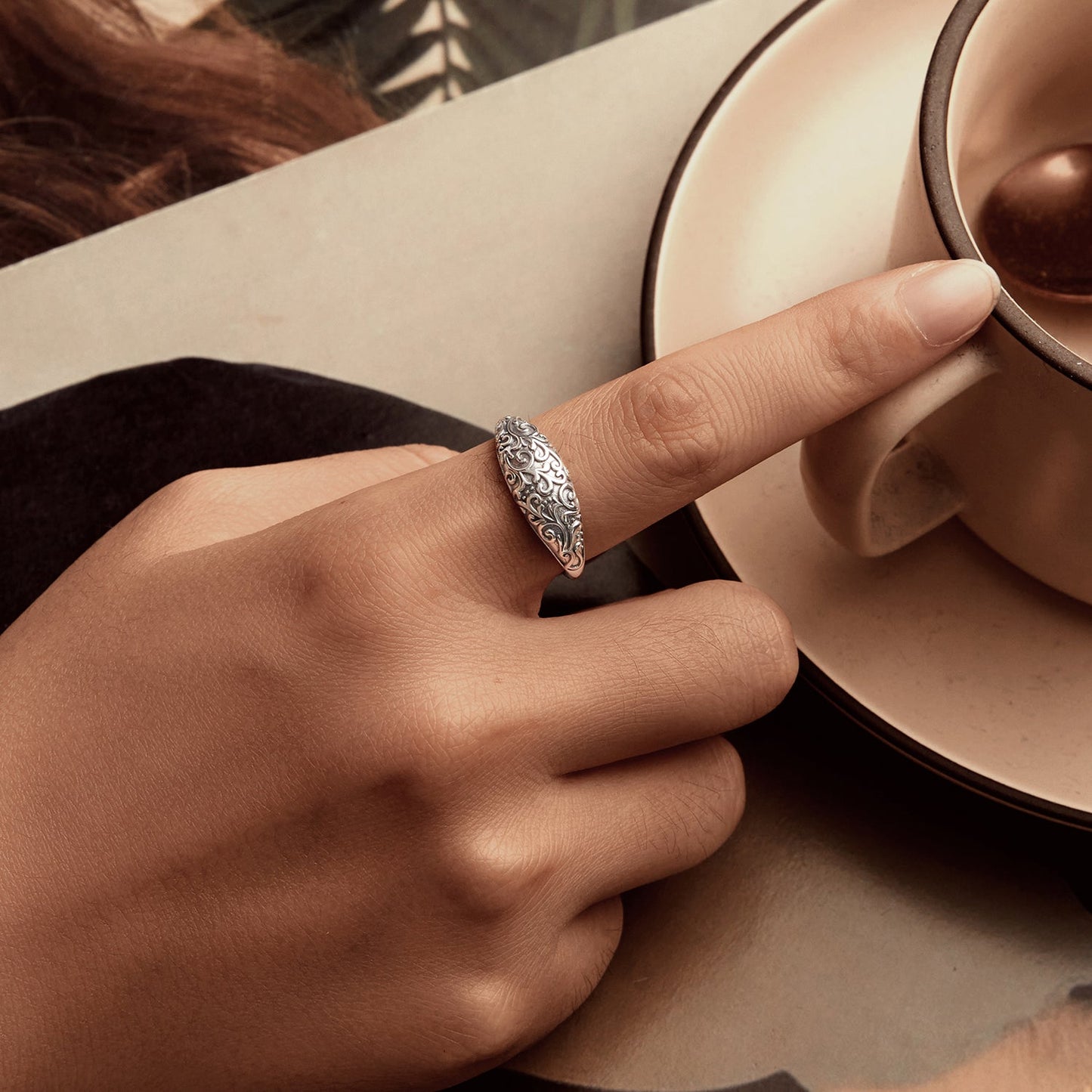 925 Sterling Silver & Oxidized Silver Rings for Men
