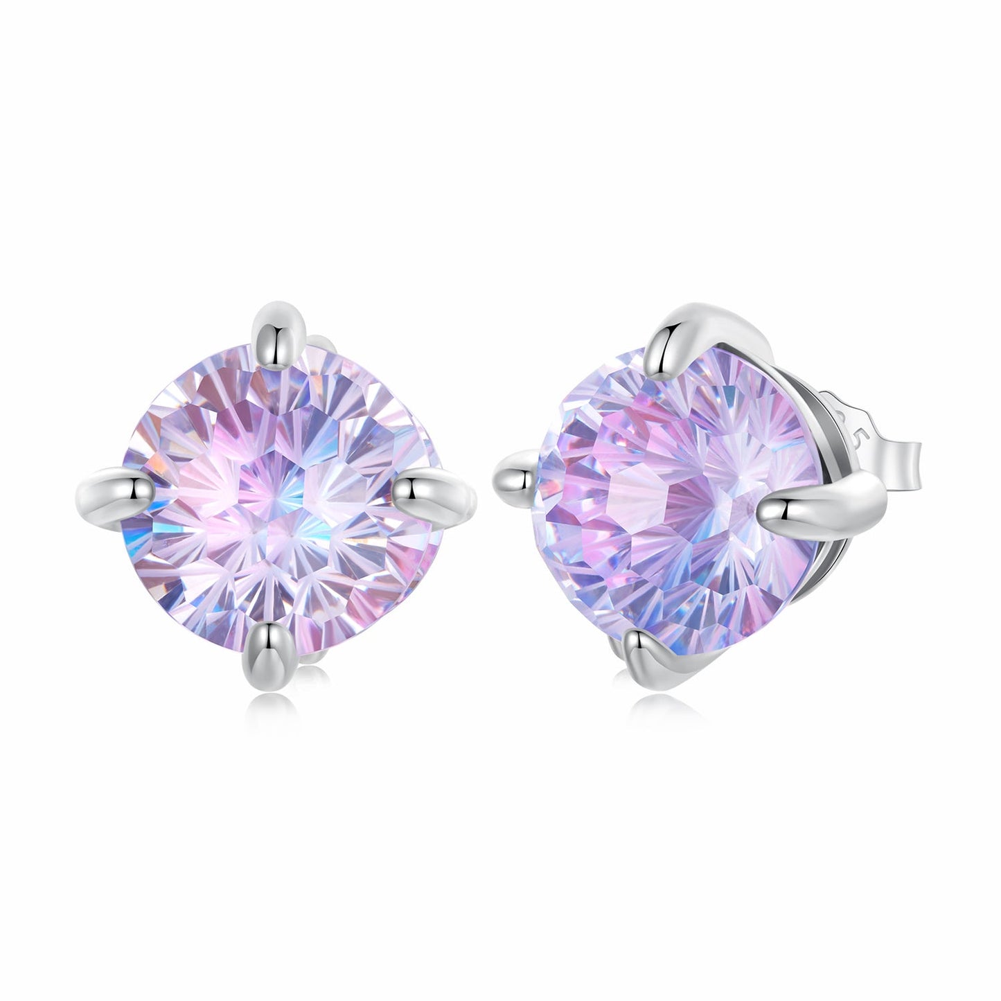 925 Sterling Silver Earrings with Pavé Setting CZ and Oxidized Finish