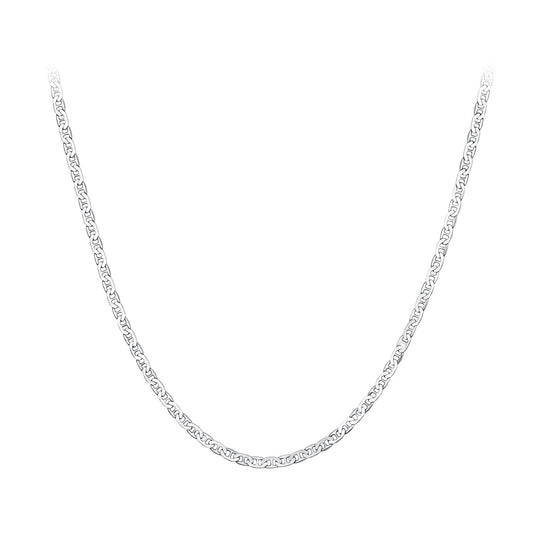 925 Sterling Silver Plated Platinum 45cm Necklace