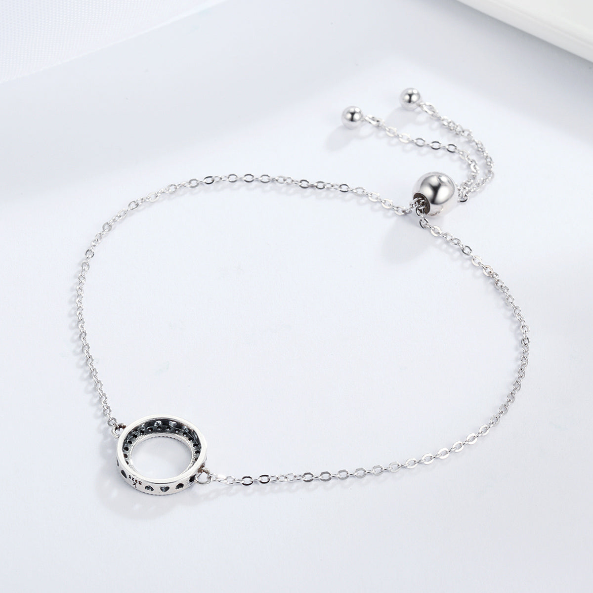 925 Sterling Silver Bracelet 26.5CM with 1.5*1.1CM Pendant for Unisex