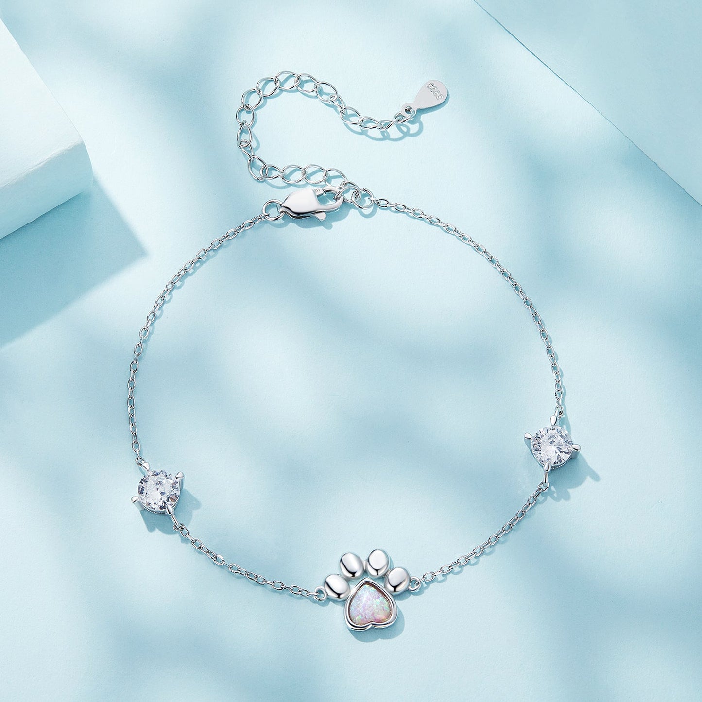 925 Sterling Silver Translucent Opal Bracelets for Women