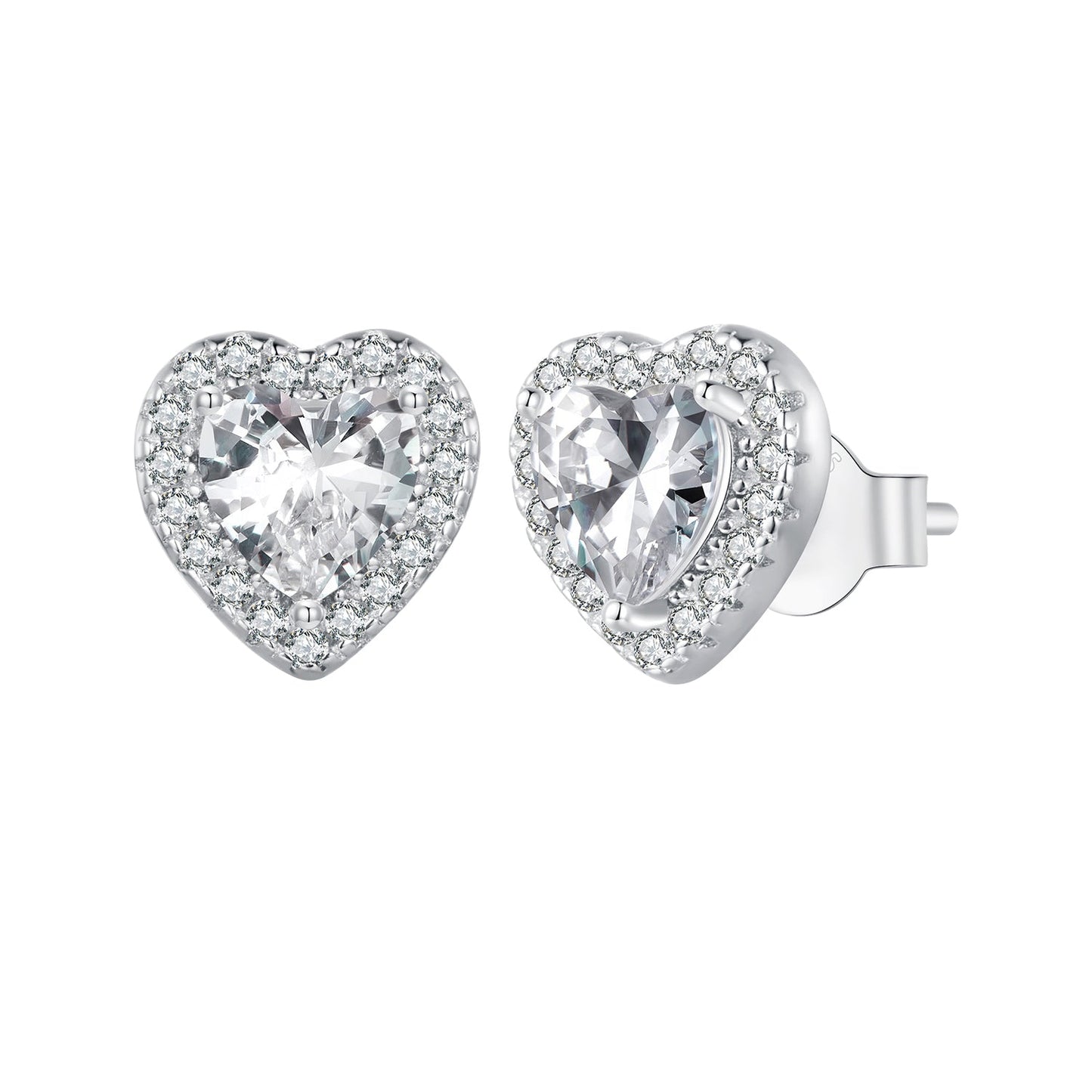 925 Sterling Silver Pavé Setting CZ Earrings