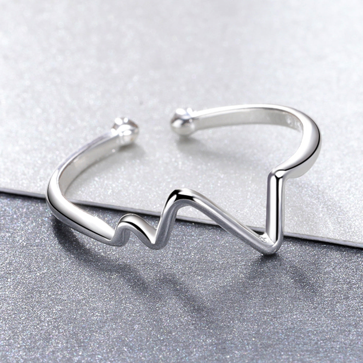 925 Sterling Silver Platinum Plated 0.1cm Ring for Men